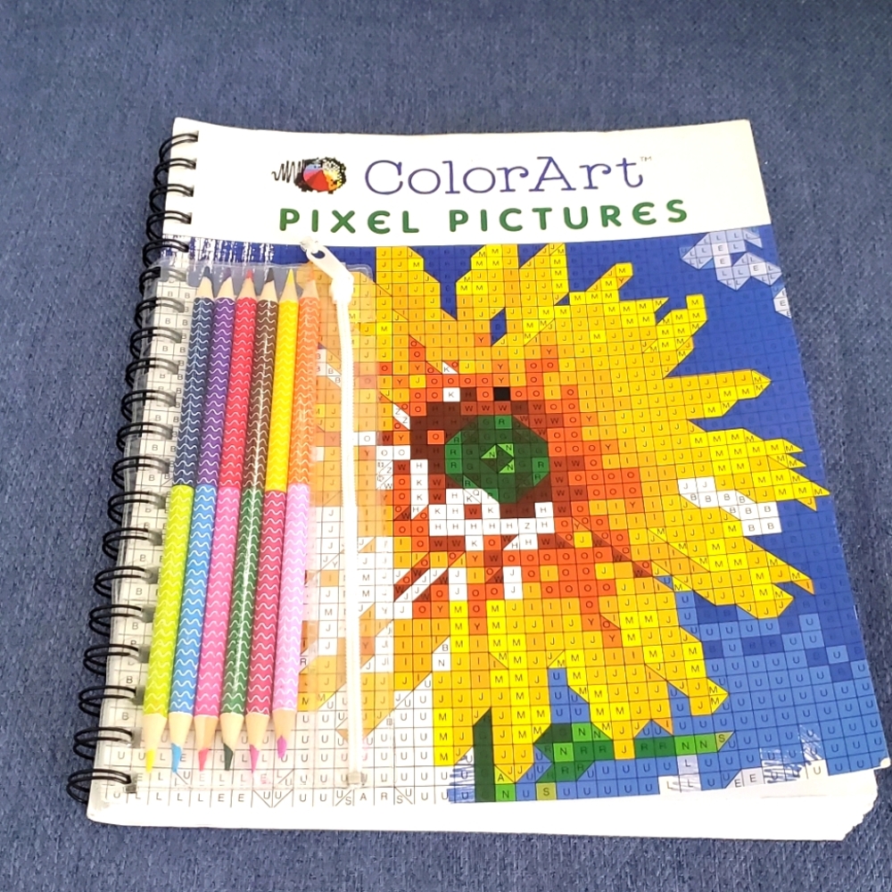 ColorArt: Pixel Pictures Book with Colored Pencils - Spiral-bound